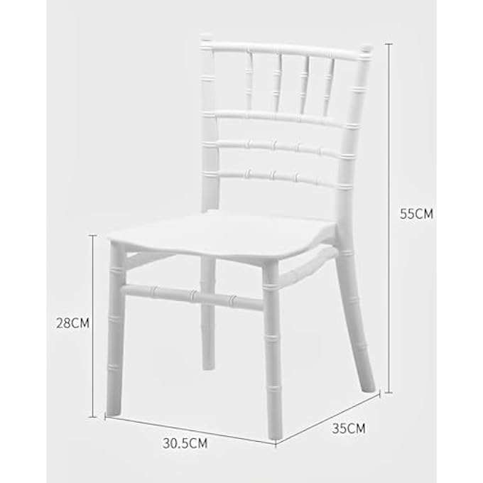 rayihni KIDS PLASTIC STUDY CHAIR  WHITE BABY CHAIR FOR SCHOOL | HOME & PARTY USE| BAMBOO-STYLE CHIVARI DESIGN |LIGHTWEIGHT & DURABLE - Image 2